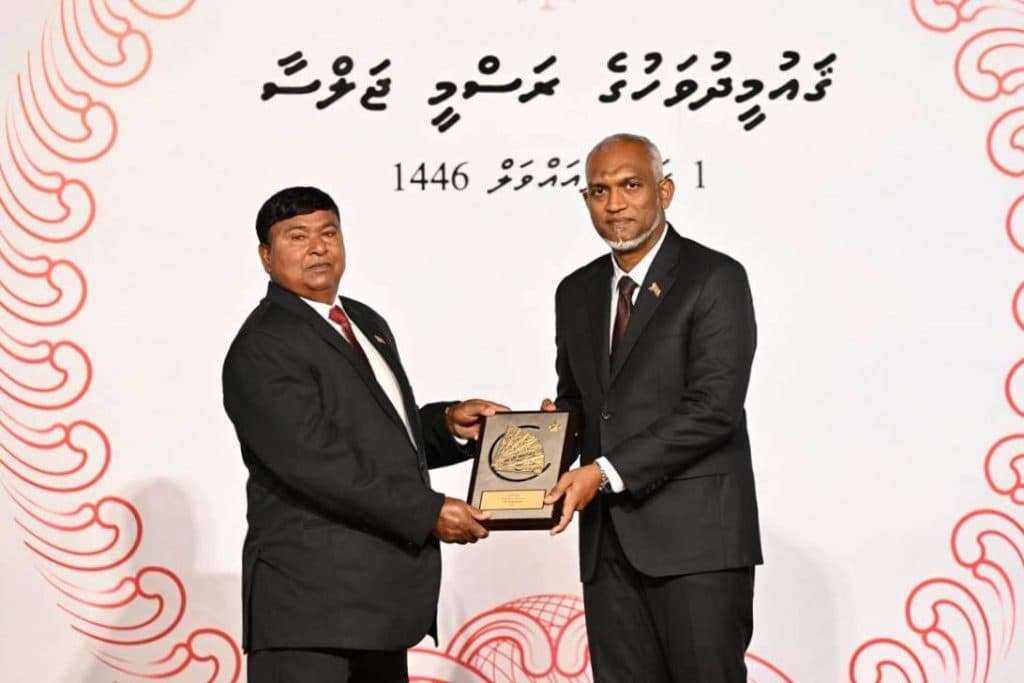 މަސްވެރިކަމުގެ ދާއިރާއިން ހިތްވަރު ދިނުމުގެ ޤައުމީ އިނާމު ކެޔޮޅު އިބްރާހީމް ތައްޚާނަށް!