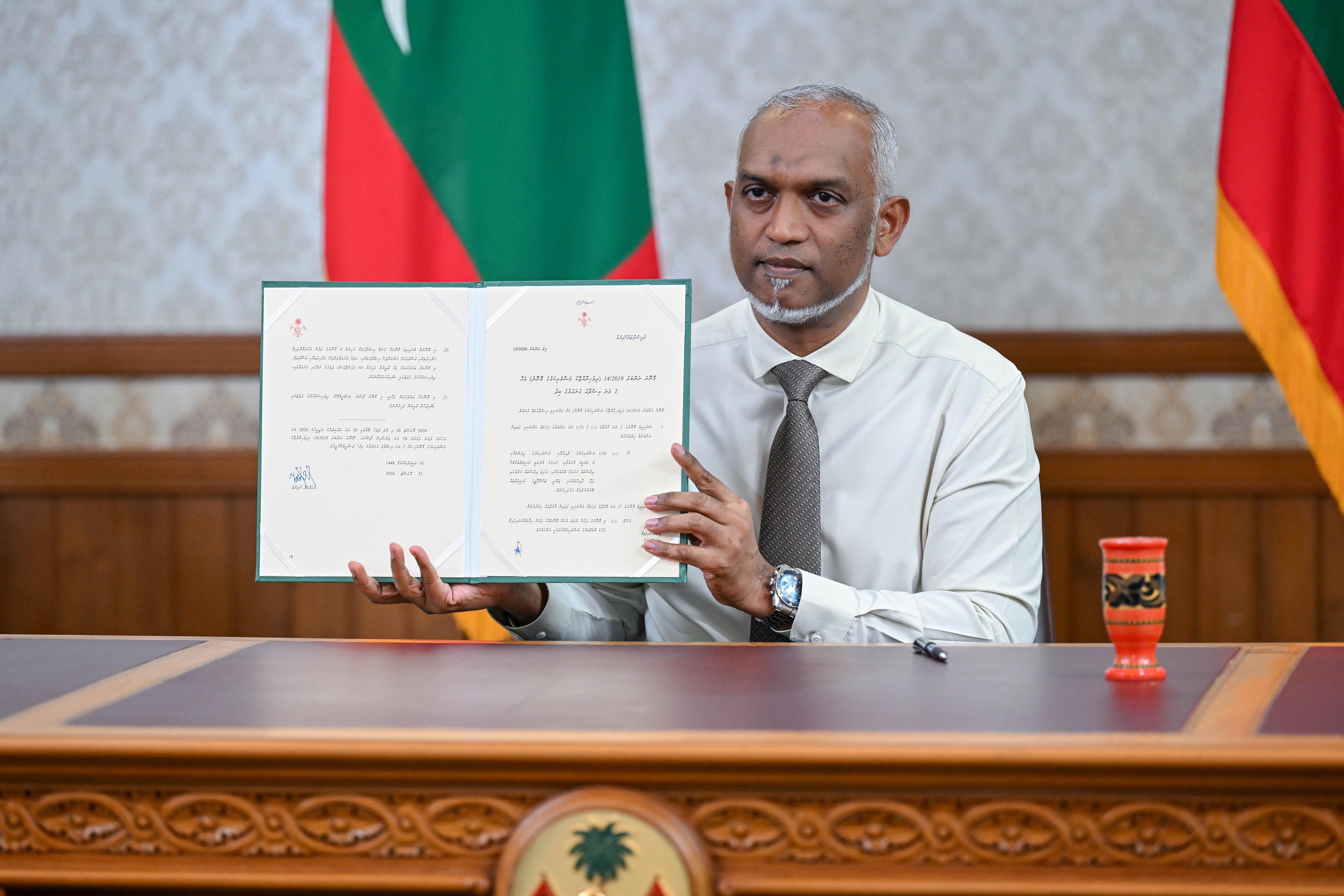މަސްވެރިކަމުގެ ގާނޫނަށް ގެނެވުނު އިސްލާހުގެ ސަބަބުން ސްޕޯޓްސް ފިޝިންގް ހާބަރުތައް ތަރައްގީކުރުމަށް އޮތް ގާނޫނީ ހުރަސްތައް ނައްތާލެވިއްޖެ: ރައީސް
